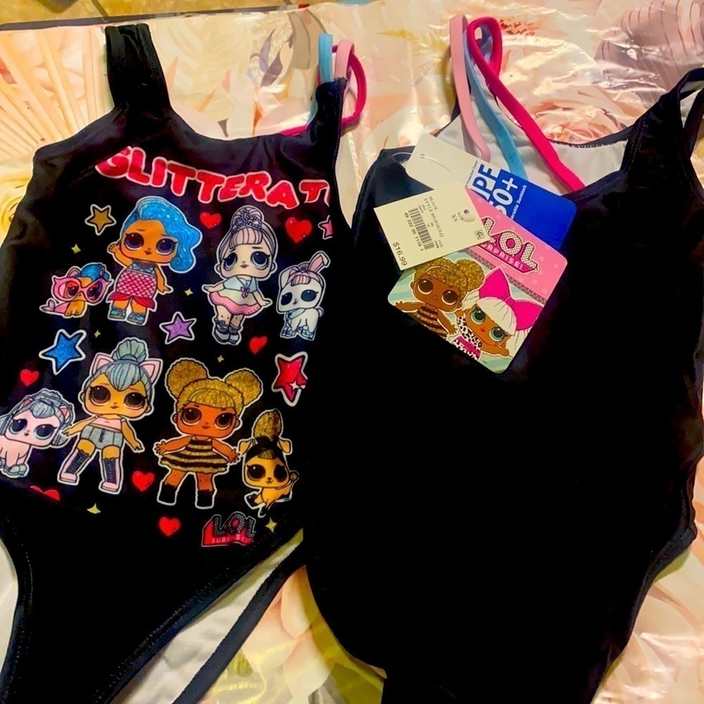 Two XS L.O.L. Surprise! Swimming Suits NWT  Summer Vacation Beach Resort Pool